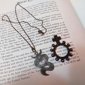 Vintage Silver Sterling Pendant Hieroglyph, Cross